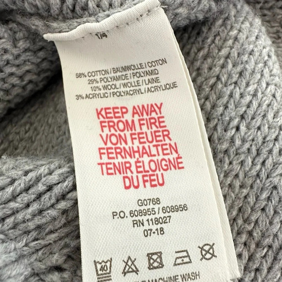 Mini Boden 9-10 years Gray Fair Isle Wool Blend Pullover Sweater Grey Winter - Picture 4 of 4